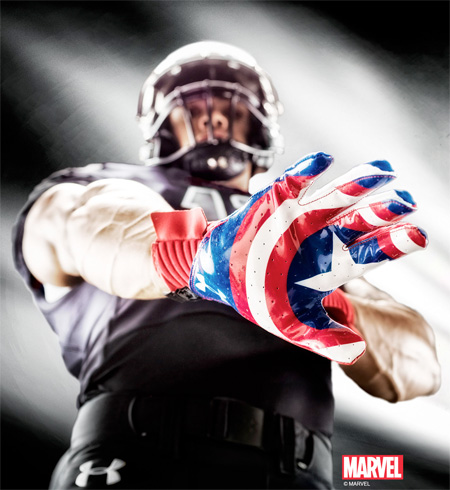 Captain America Football Gloves