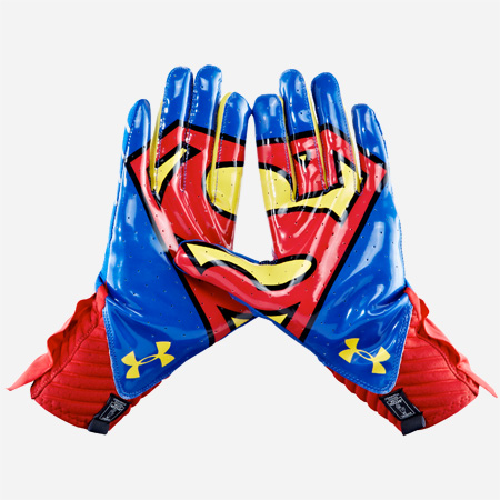 Superman Football Gloves