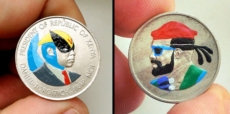 Coin Paintings by Andre Levy