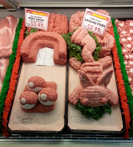 Ground Beef Sculpture