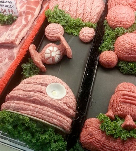 Ground Pork Sculpture