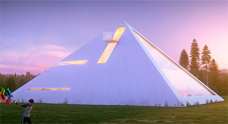 Pyramid House 3D Rendering