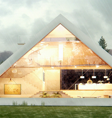 Glass Pyramid House