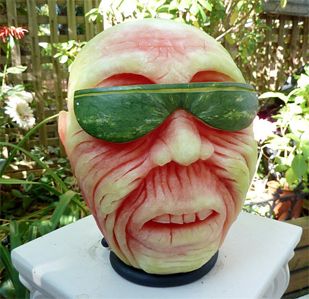 Scary Watermelon Sculptures