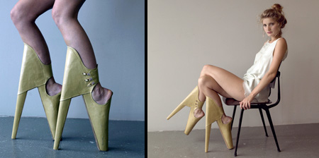 Reversed High Heel Shoes