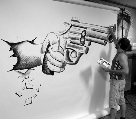 3D Drawing by Ben Heine