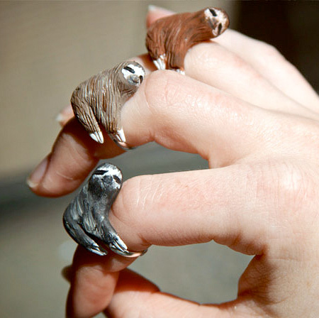 Sloth Rings by Teresa Chadwick