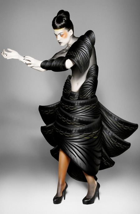 Dress Made of Tires