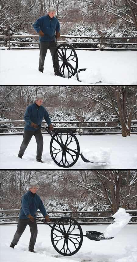 Snow Shovel On A Wheel