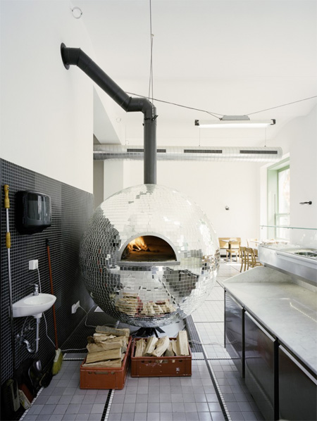 Spinning Disco Ball Pizza Oven