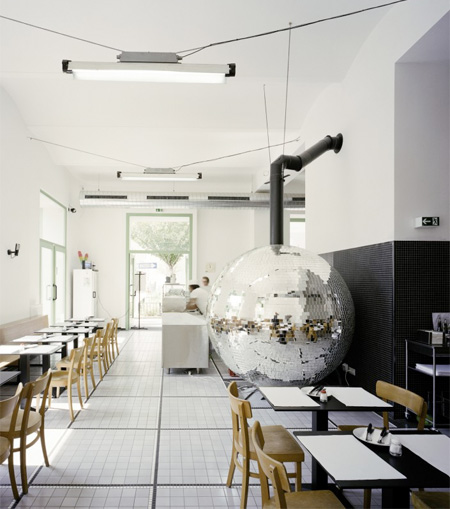 Rotating Disco Ball Pizza Oven