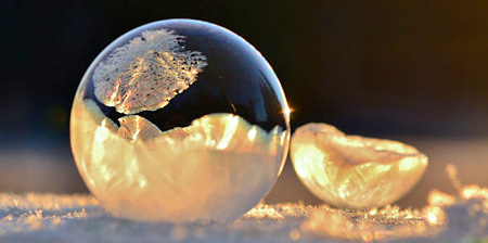 Frozen Soap Bubbles