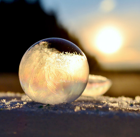 Frozen Soap Bubble