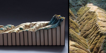 Landscape Carved into Books