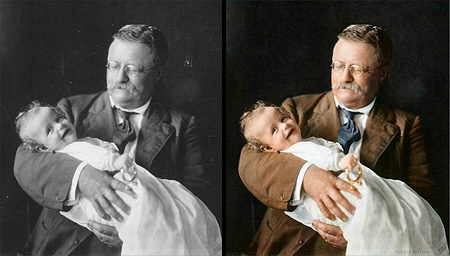 Colorized Black and White Photo