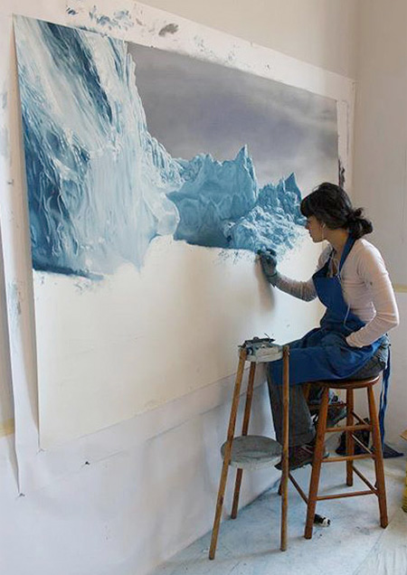 Iceberg Paintings by Zaria Forman