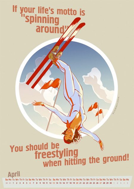 Winter Olympics Pinup Calendar