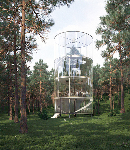 Transparent Tree House