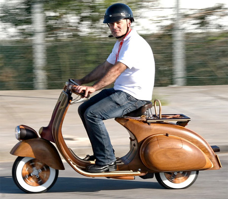 Wooden Vespa Scooter