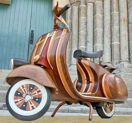 Vespa Made of Wood