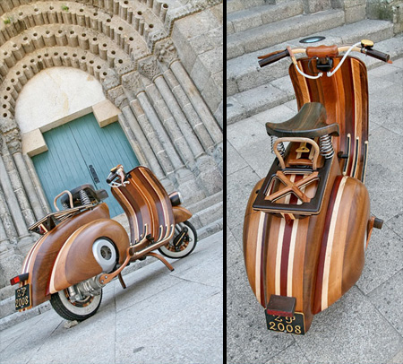 Wooden Vespa by Carlos Alberto