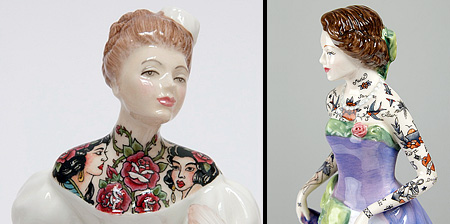 Tattooed Porcelain Figurines