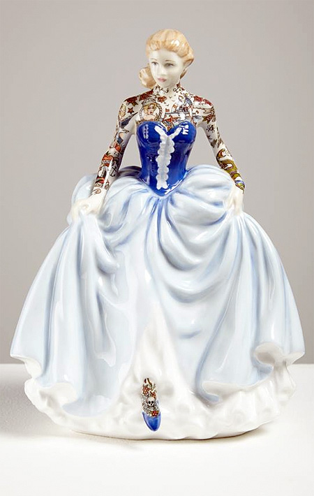 Tattooed Porcelain Figure