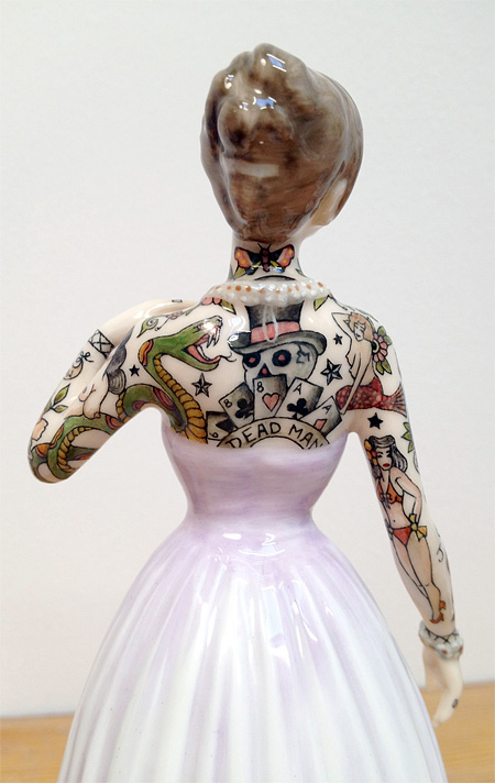 Tattooed Porcelain Figurines by Jessica Harrison