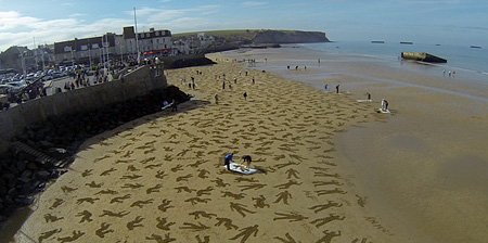 D-Day Beach Art