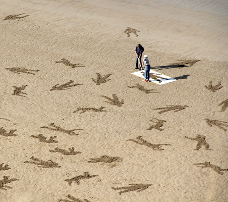 Normandy Beach Art