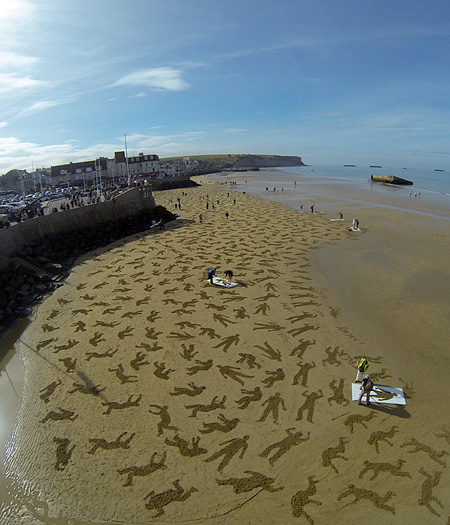 Normandy Beach Art