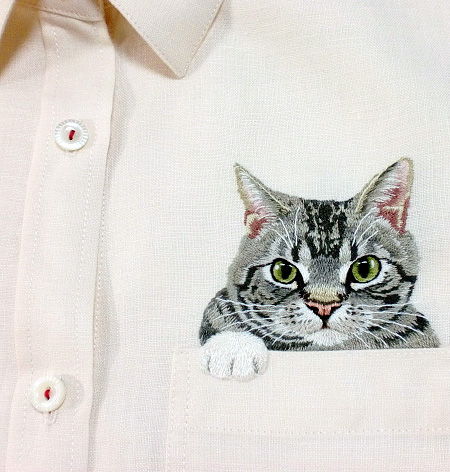 Cats Peeking out of Pockets