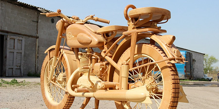 Wooden Motorcycle