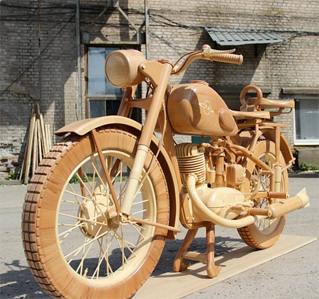 Yuri Hvtisishvili Wooden Motorcycle