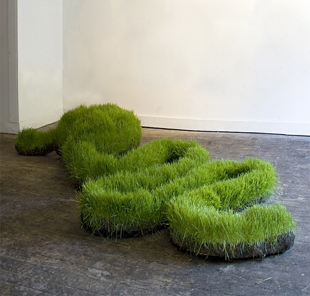 Grass Sculptures by Mathilde Roussels