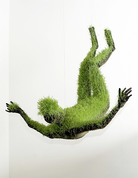 Grass Sculpture by Mathilde Roussels