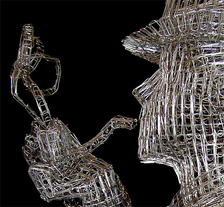 Sculpture Made of Paperclips