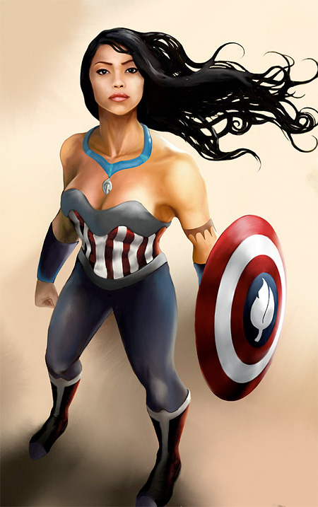 Pocahontas Captain America