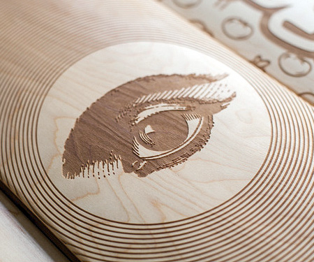 Laser Engraved Skateboard Deck