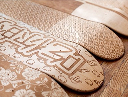 Laser Etched Skateboard Deck