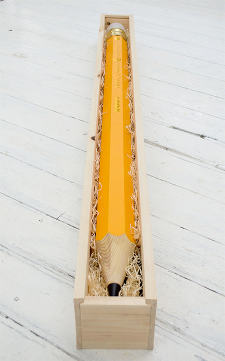 Giant Wooden Pencil Lamp