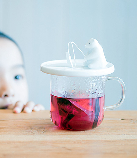 Fishing Polar Bear Tea Bag Holder