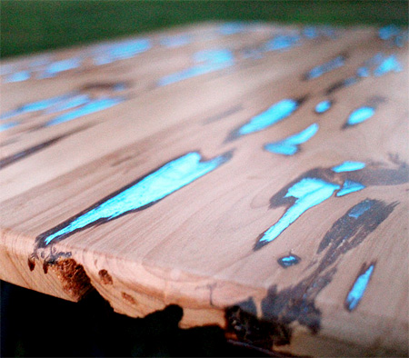 Glowing Wooden Table