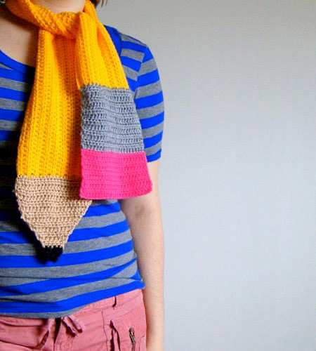 Yellow Pencil Scarf