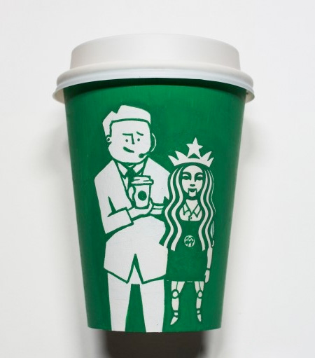 Soo Min Kim Coffee Cup Art