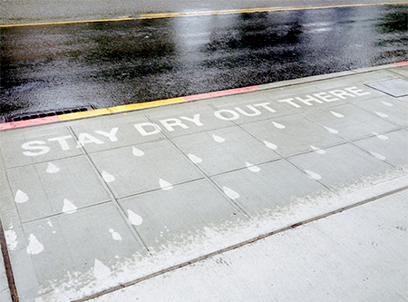 Seattle Rain Activated Street Art