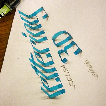 3D Writing by Tolga Girgin