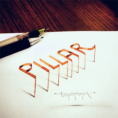 3D Lettering by Tolga Girgin