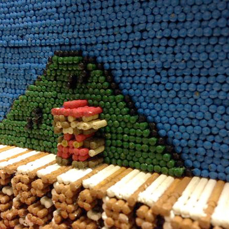 Mario Made of Toothpicks