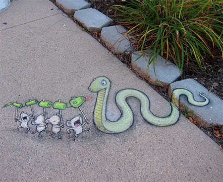 David Zinn Street Art